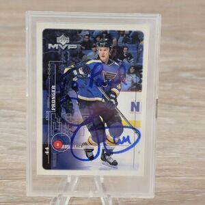 Chris Pronger Signed Autographed 1999 Upper Deck MVP Hockey Card St Louis Blues